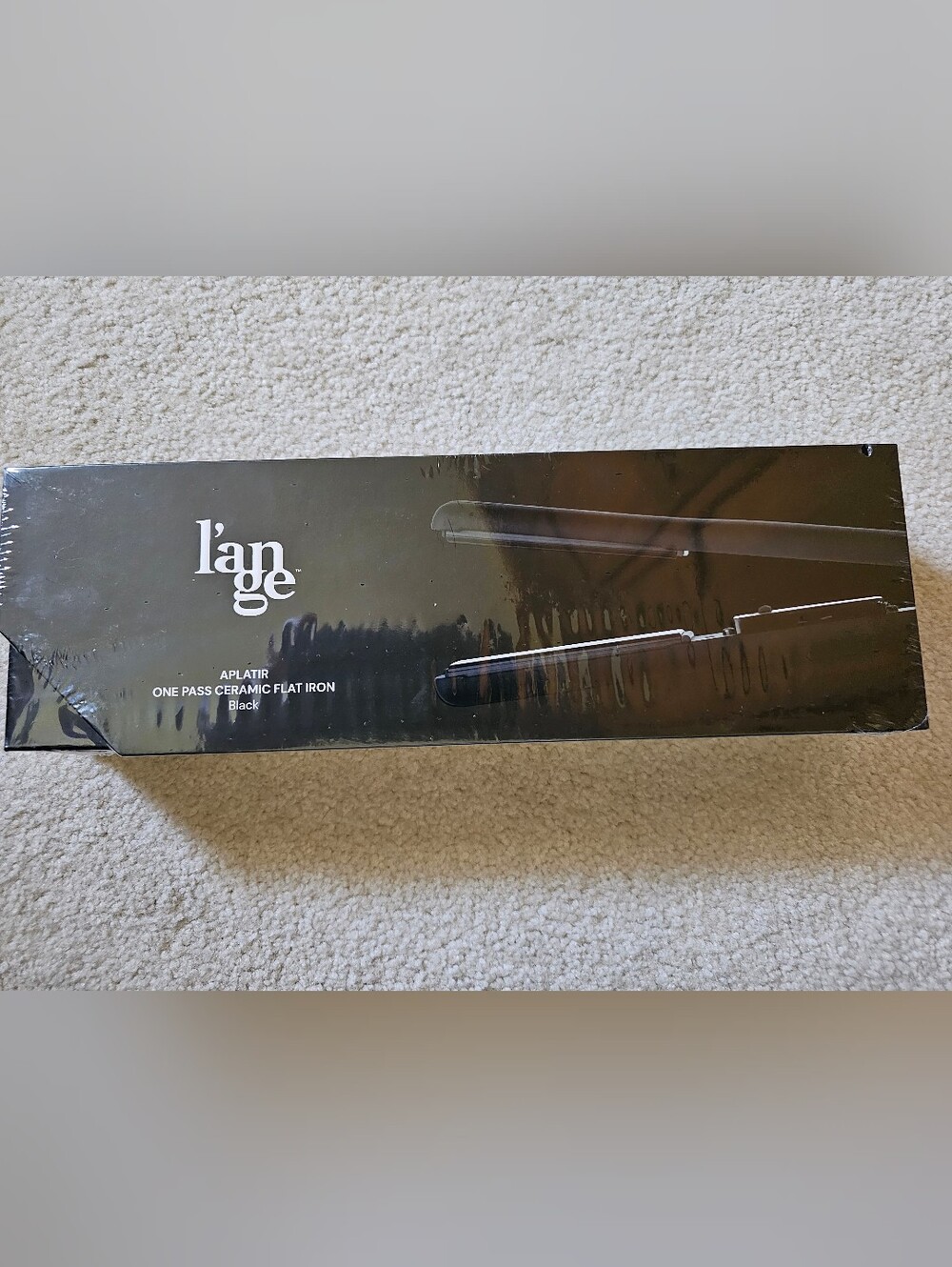 Lange Aplatir One Pass Black Ceramic Flat Iron Hair Straightener -